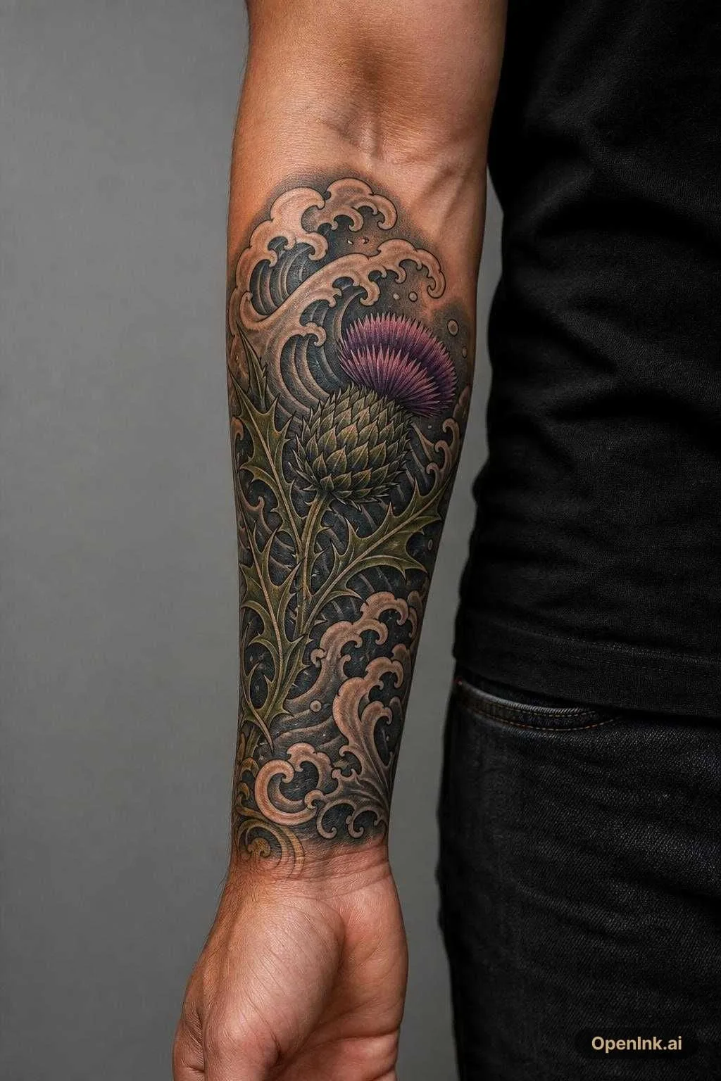 Scottish themed medium sized tattoo for my outer forearm