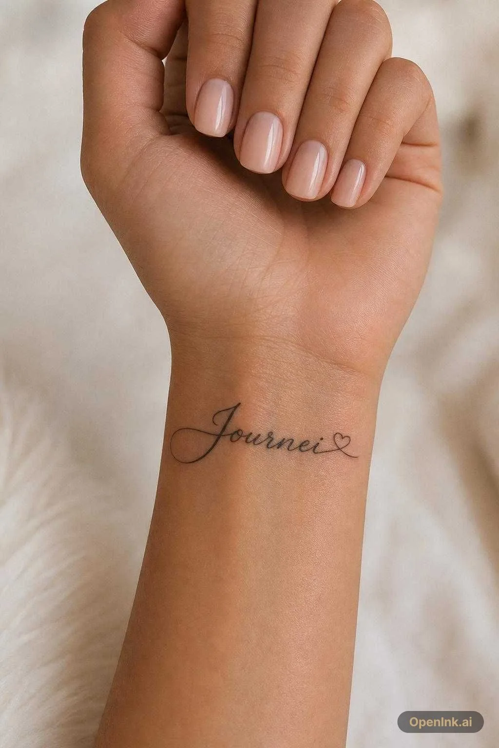 I want to tattoo the name Journei of my daughter who will be born in 2026...