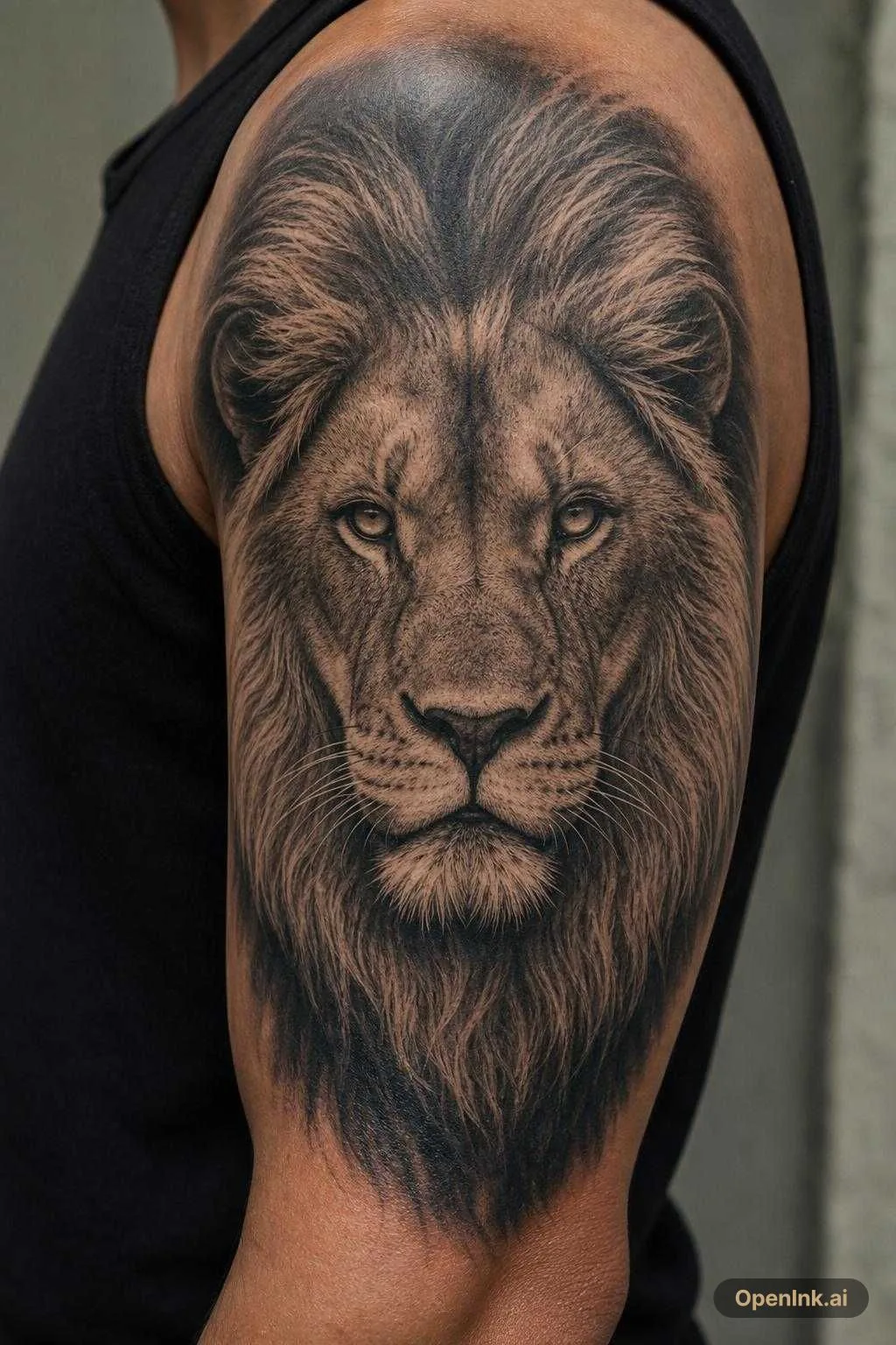 Fierce Lion portrait full hd with full mane