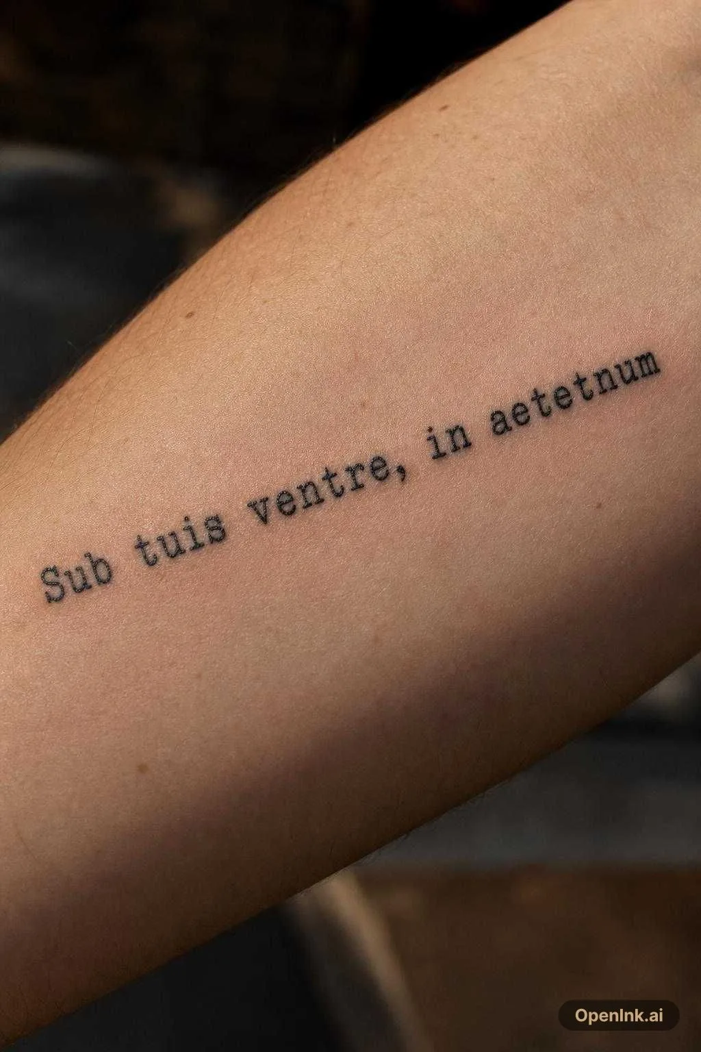Sub tuis ventre, in aetetnum