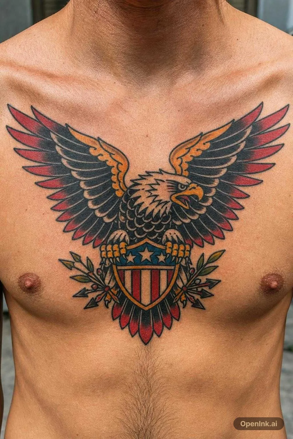 American traditional eagle