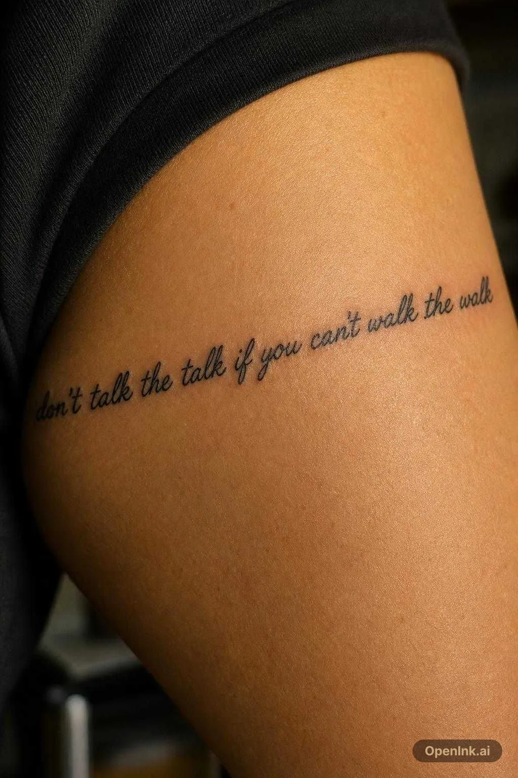 don't talk the talk if you can't walk the walk