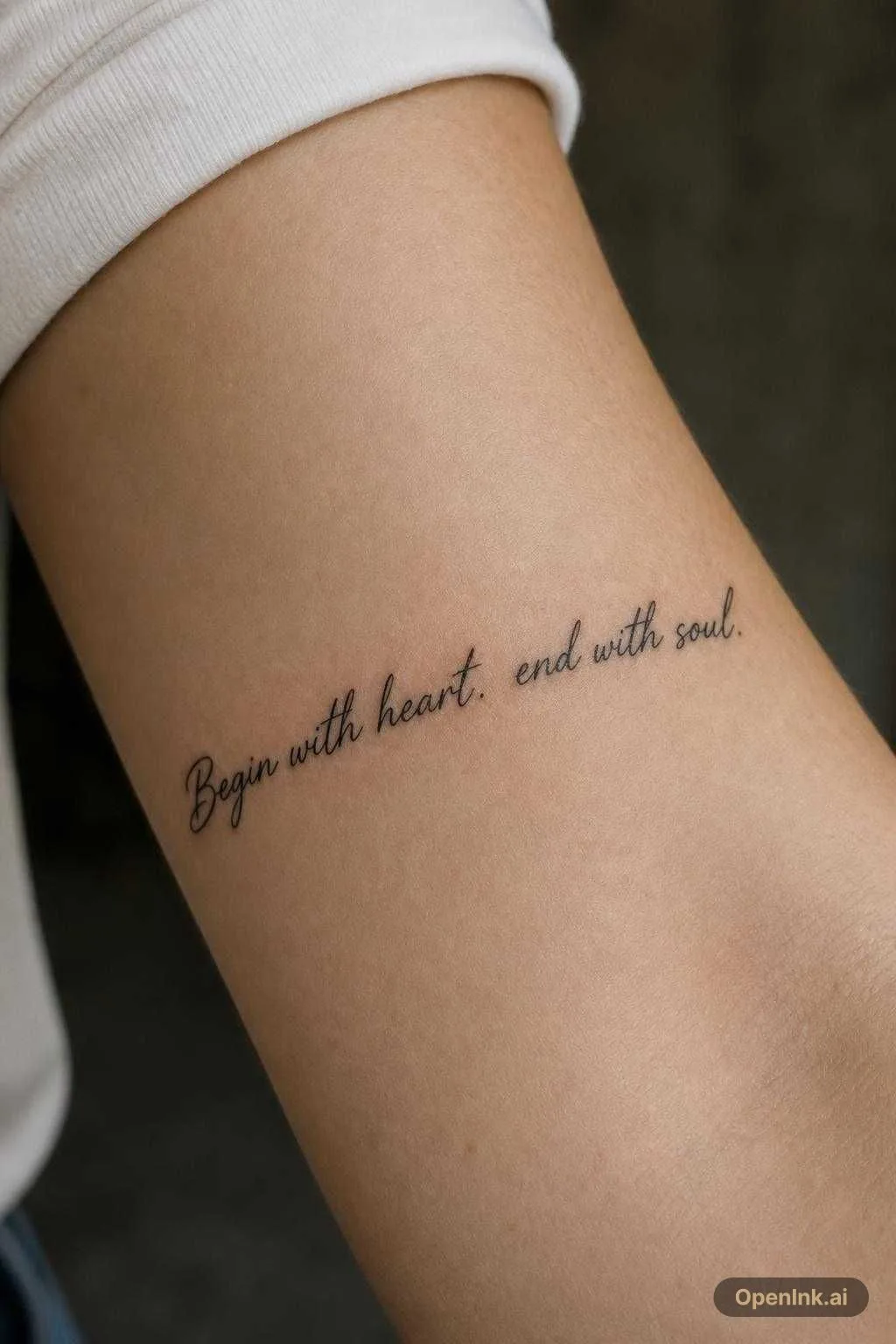 Begin with heart. end with soul.