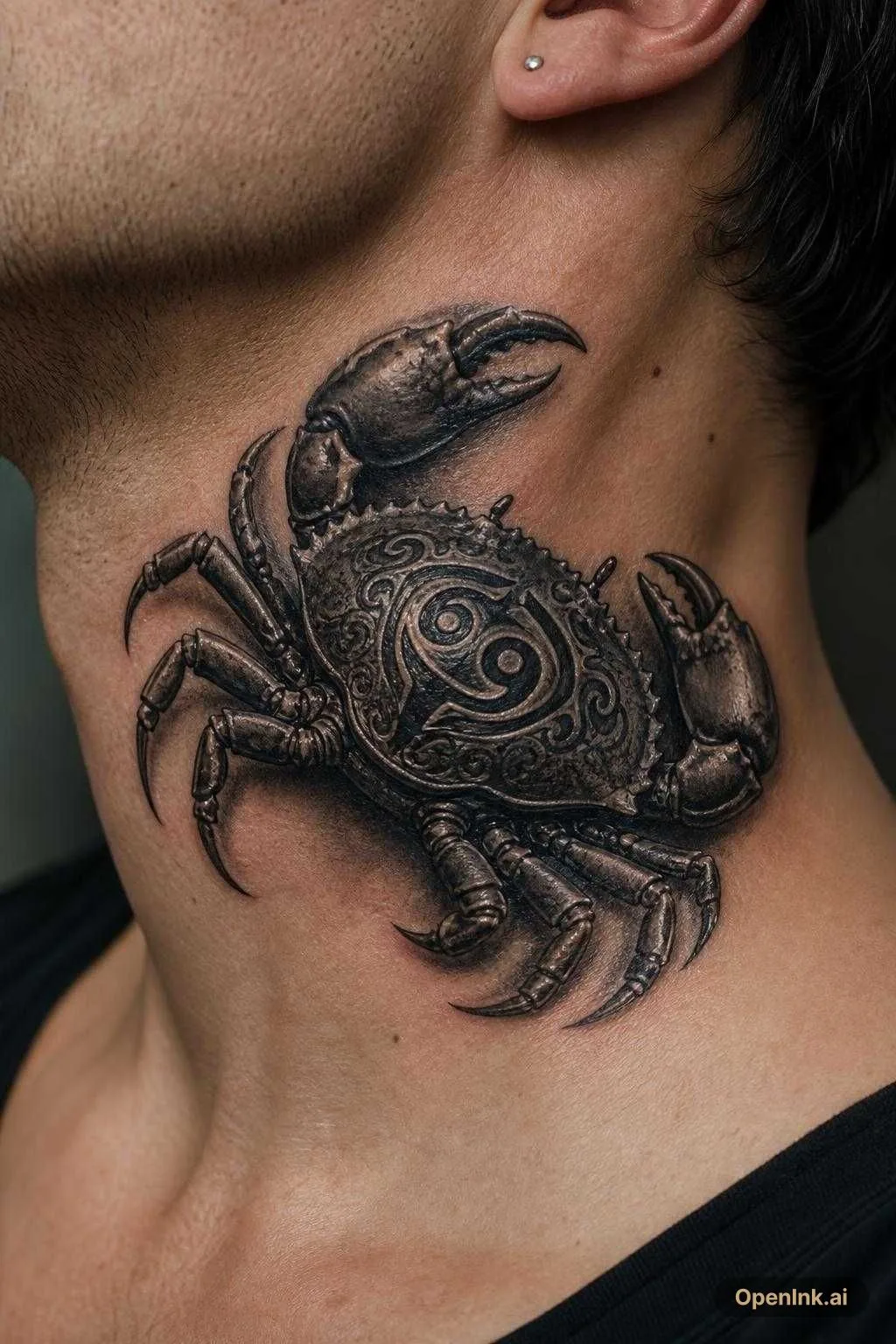 Zodiac cancer sign, difficult personality, depression, hyperactivity. Tat...