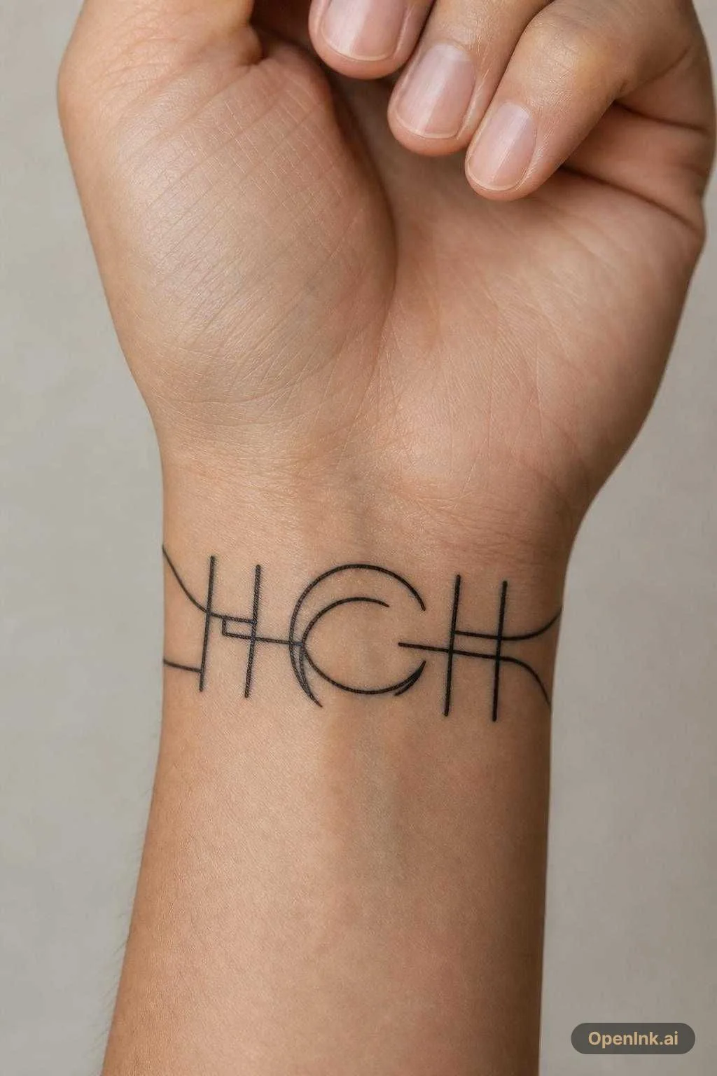 HCH字母，极简的线条，但是有设计感