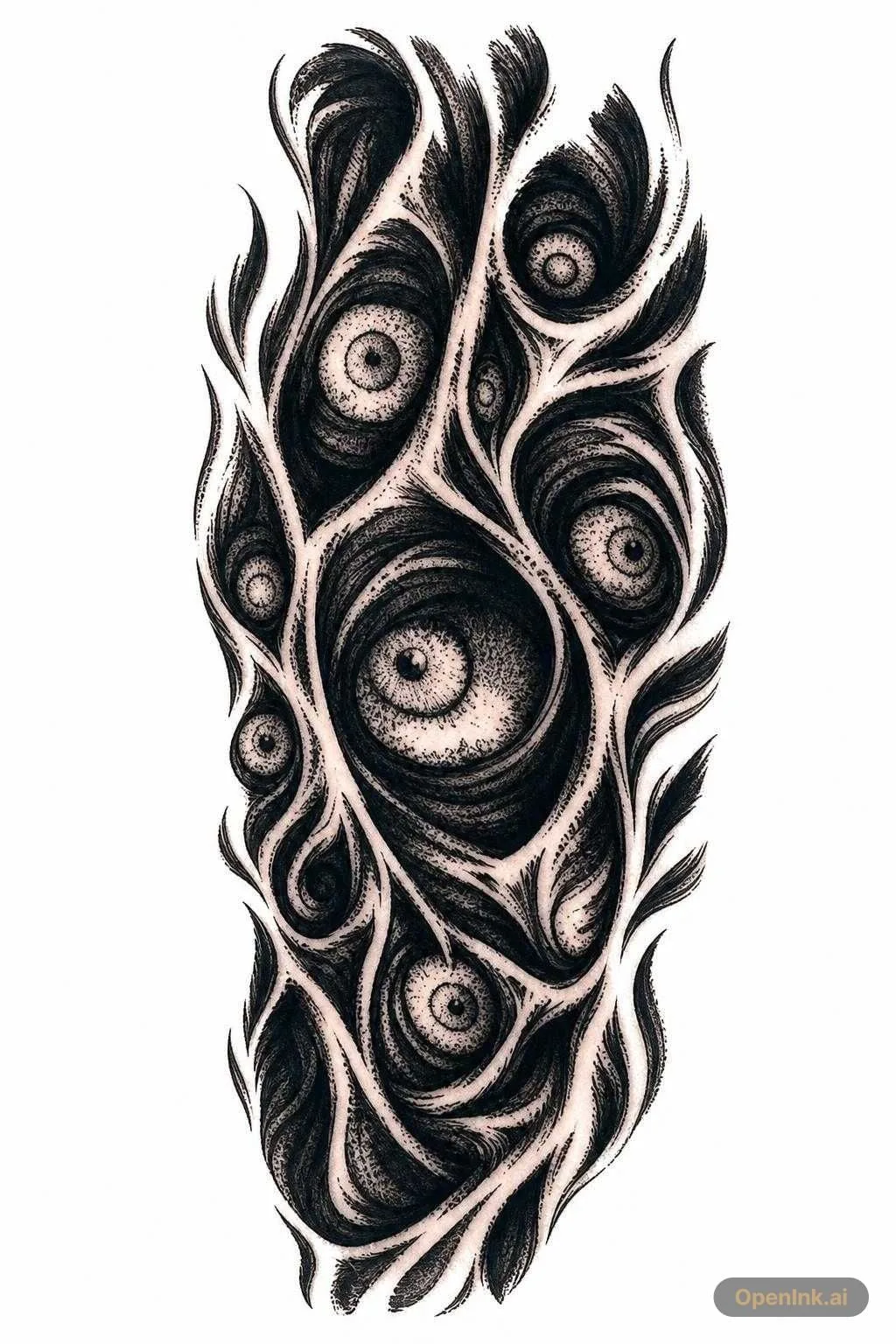 Aus einem Bild extrahierte Tattoo-Schablone