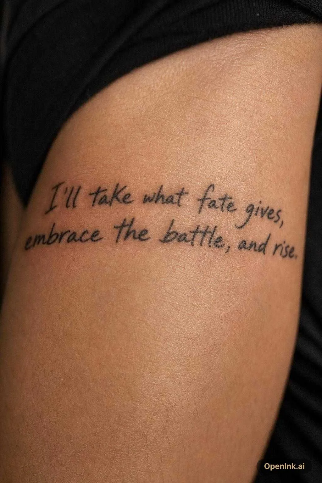 I'll take what fate gives, embrace the battle, and rise.