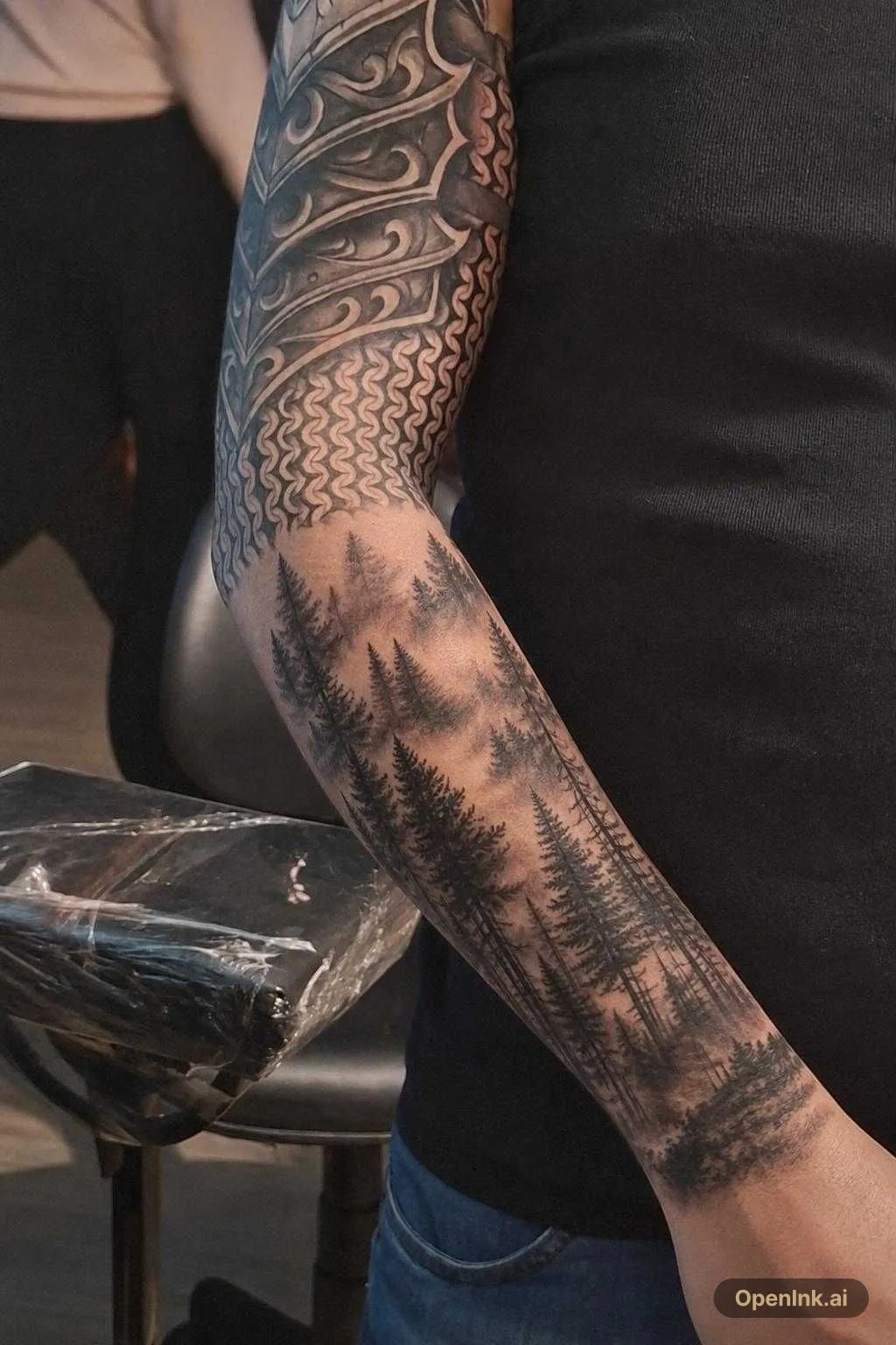 Previsualización de tatuaje sobre piel