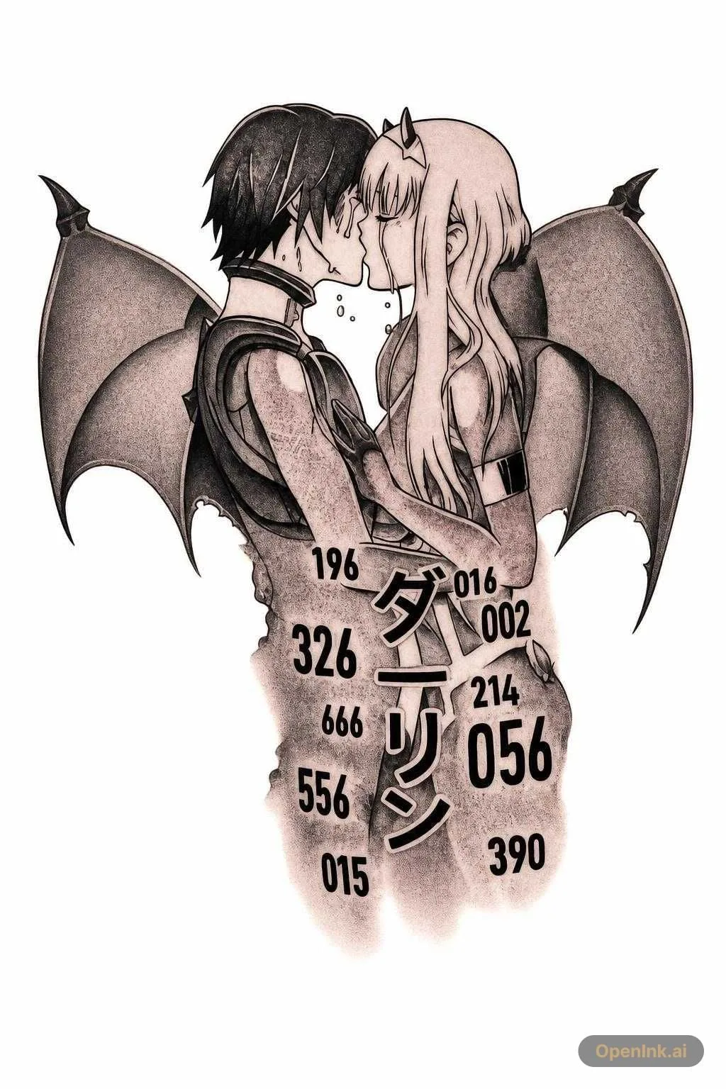 Plantilla de tatuaje extraída de una imagen
