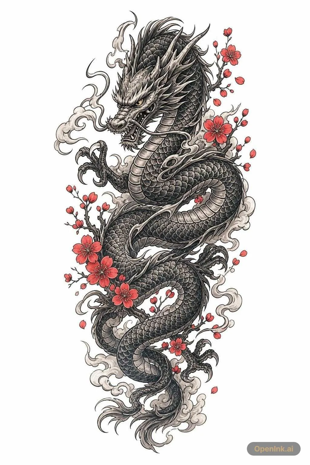 由圖片提取的刺青線稿
