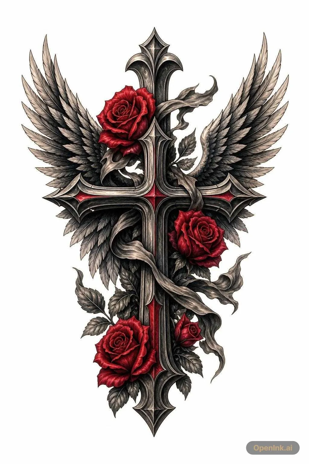 Stencil de tatouage extrait d’une image