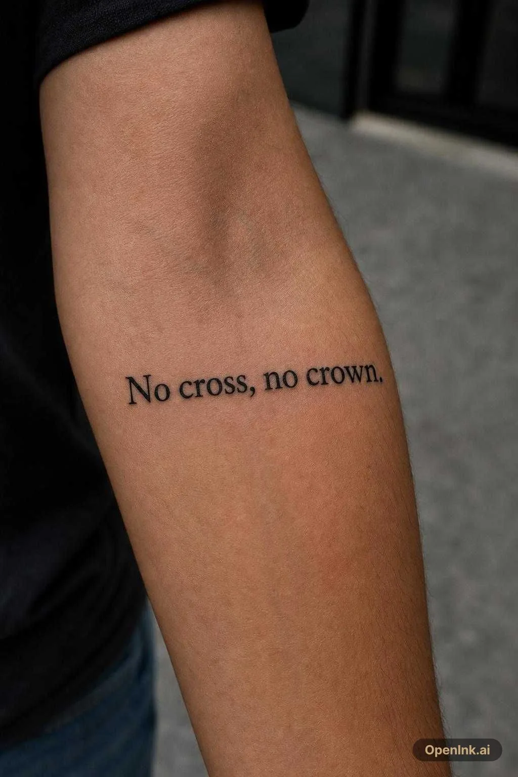 No cross, no crown.