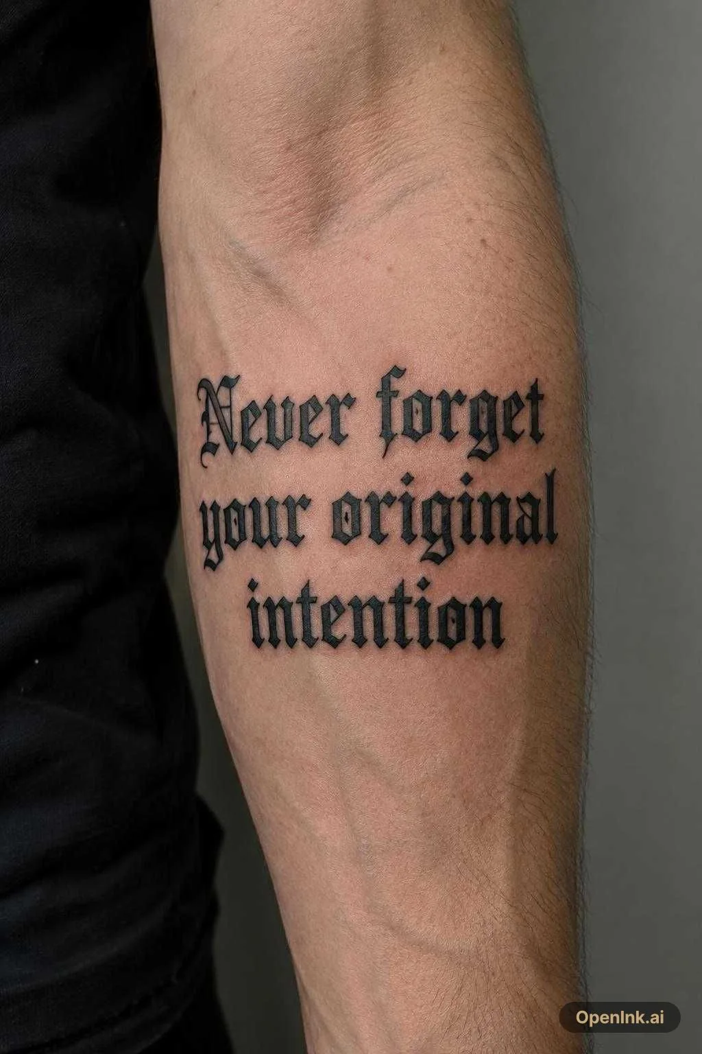 Never forget your original intention
