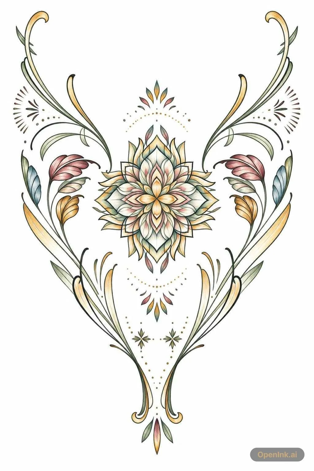 Stencil de tatouage extrait d’une image