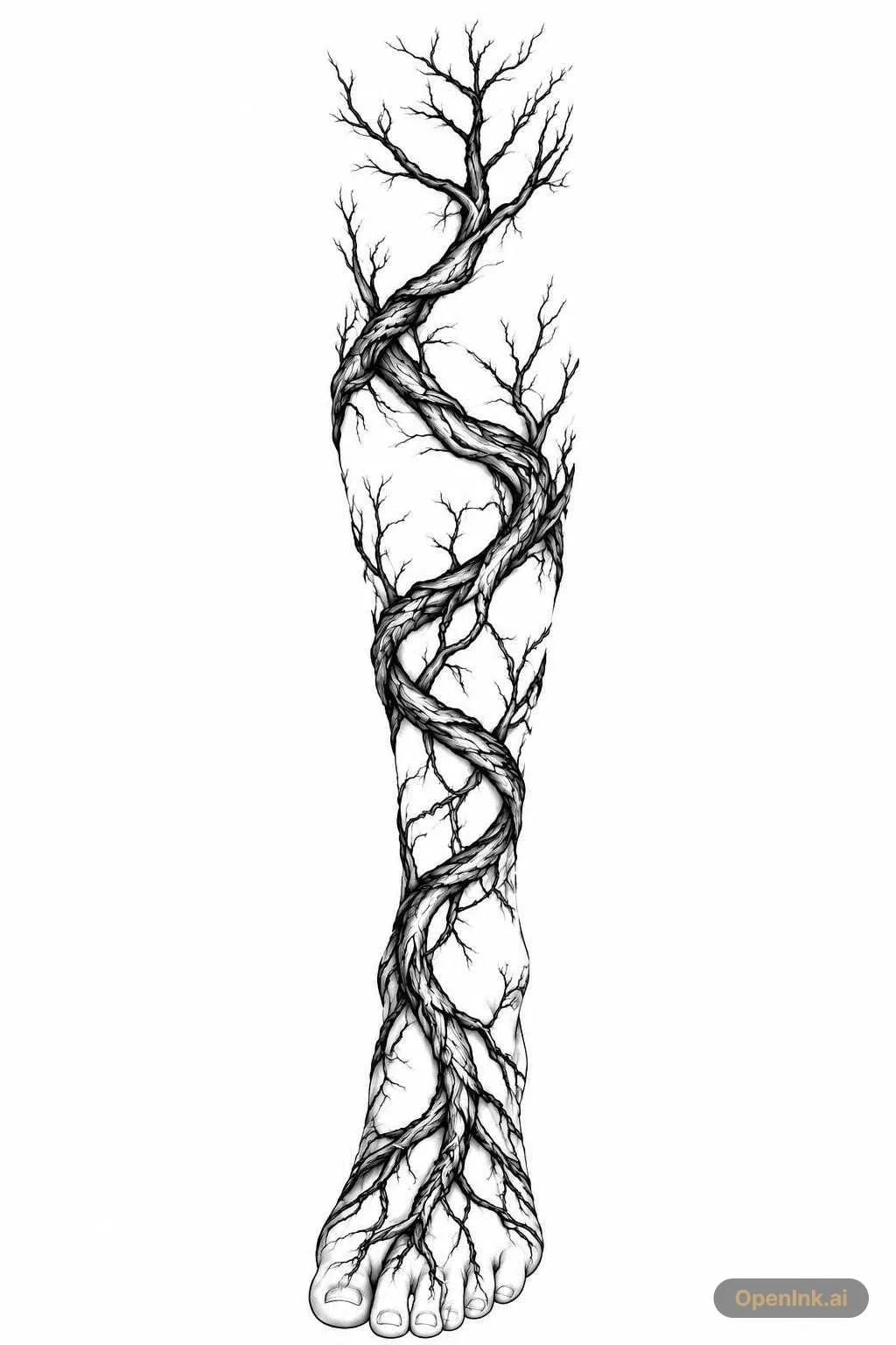 Stencil de tatouage extrait d’une image