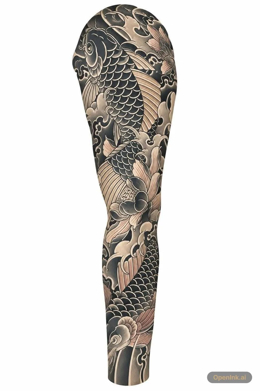 Aus einem Bild extrahierte Tattoo-Schablone