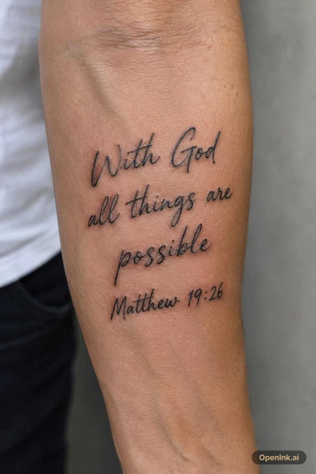 With God all things are possible Matthew 19:26