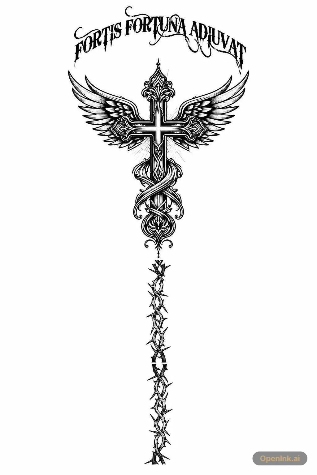 Tattoo stencil extracted from an image
