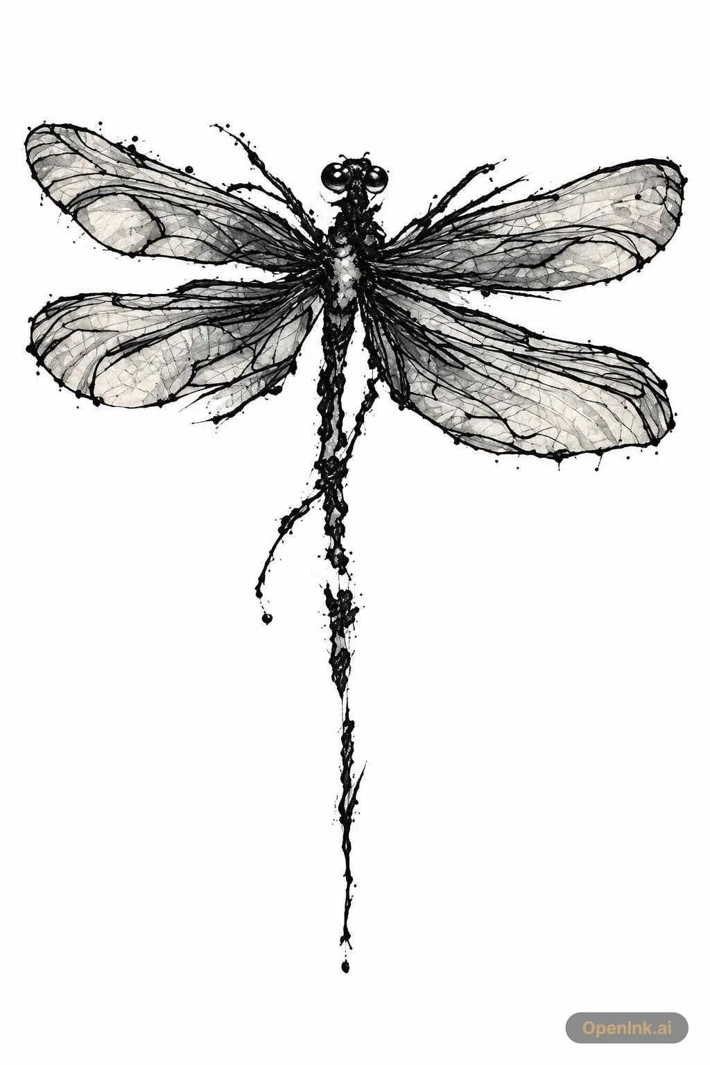 Tattoo stencil extracted from an image