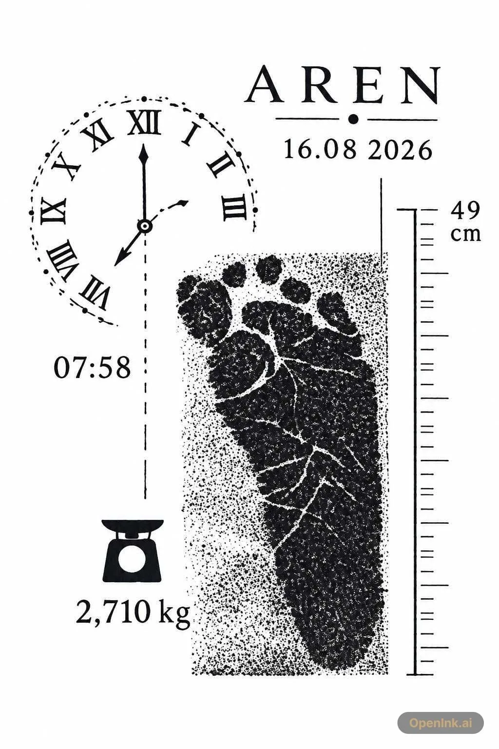 Tattoo stencil extracted from an image