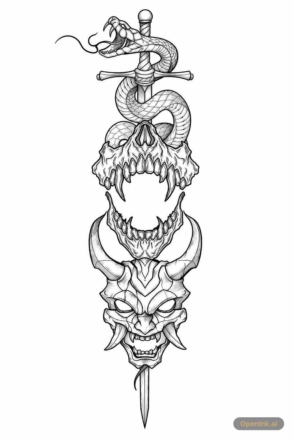 Tattoo stencil extracted from an image