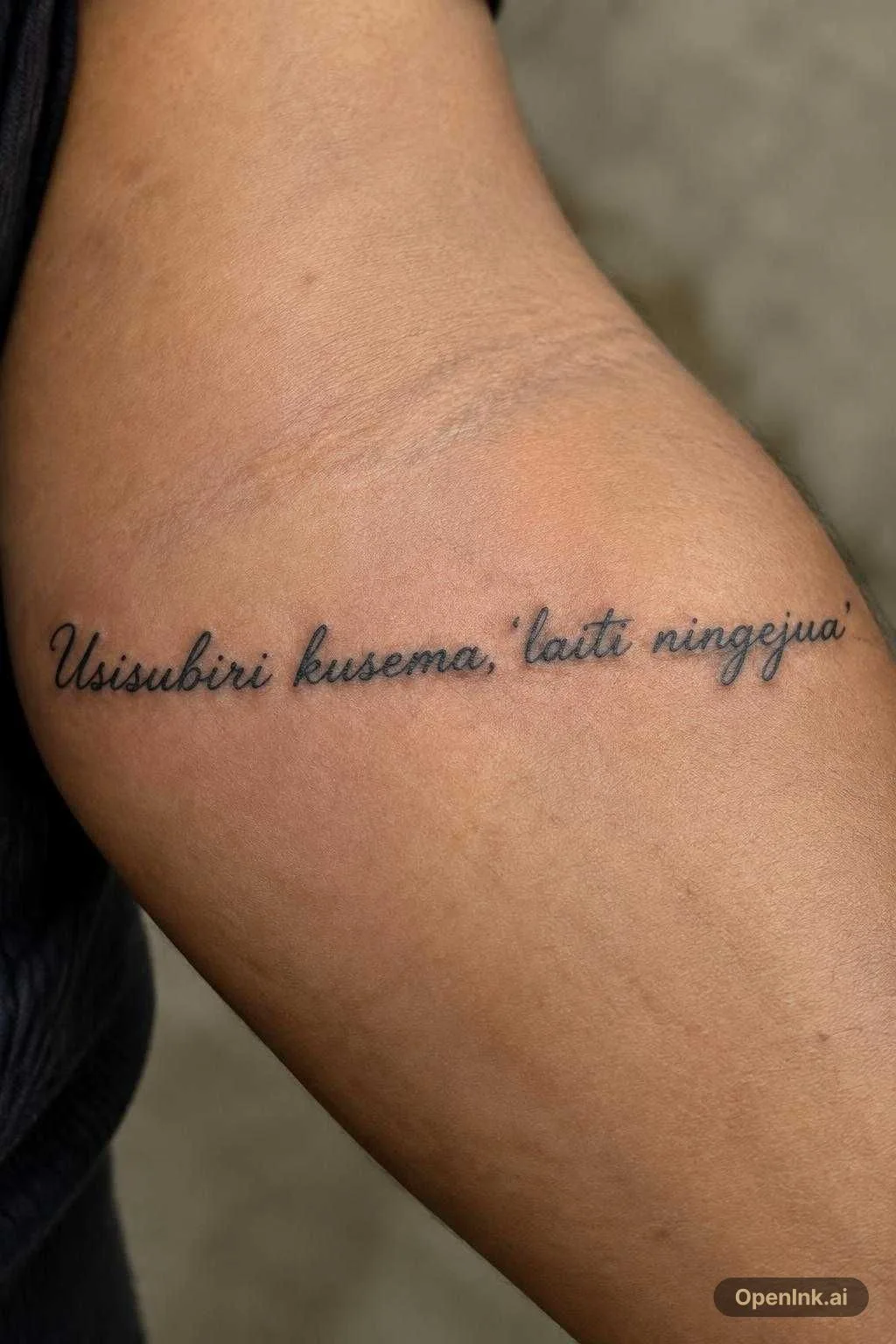 Usisubiri kusema, 'laiti ningejua'