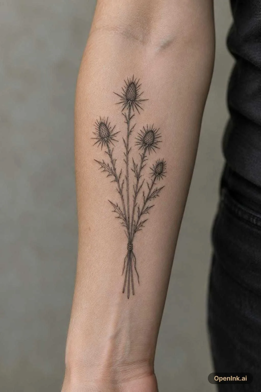 quiero que me generes un dibujo que sirva como calco para un tatuaje, el...
