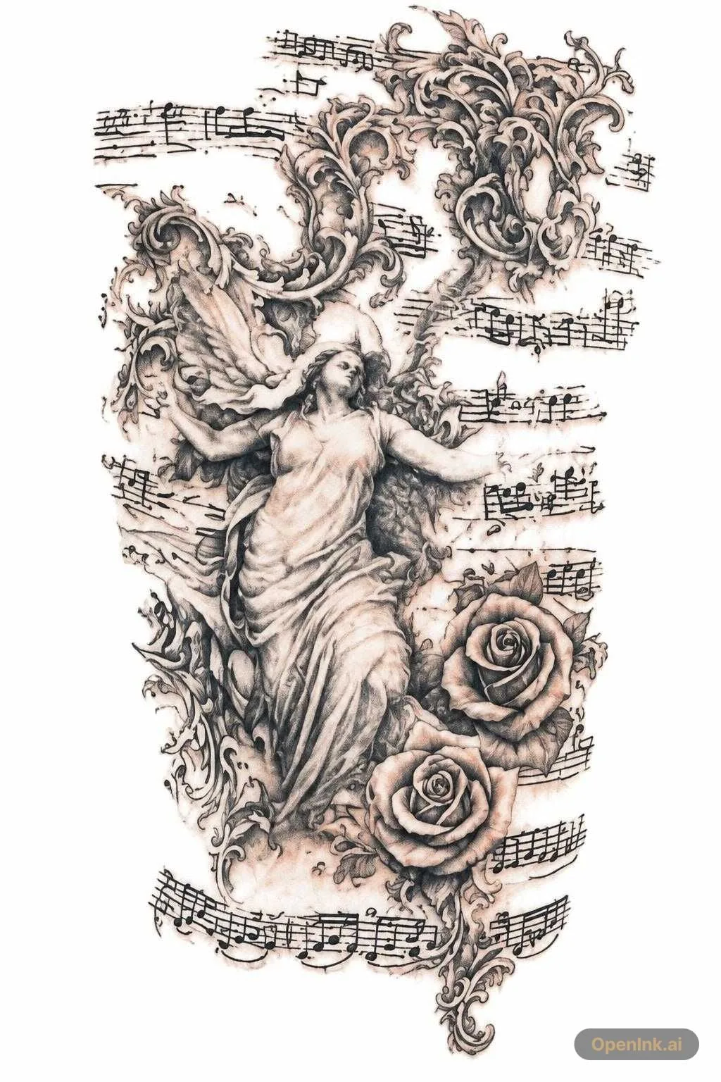 Tattoo stencil extracted from an image