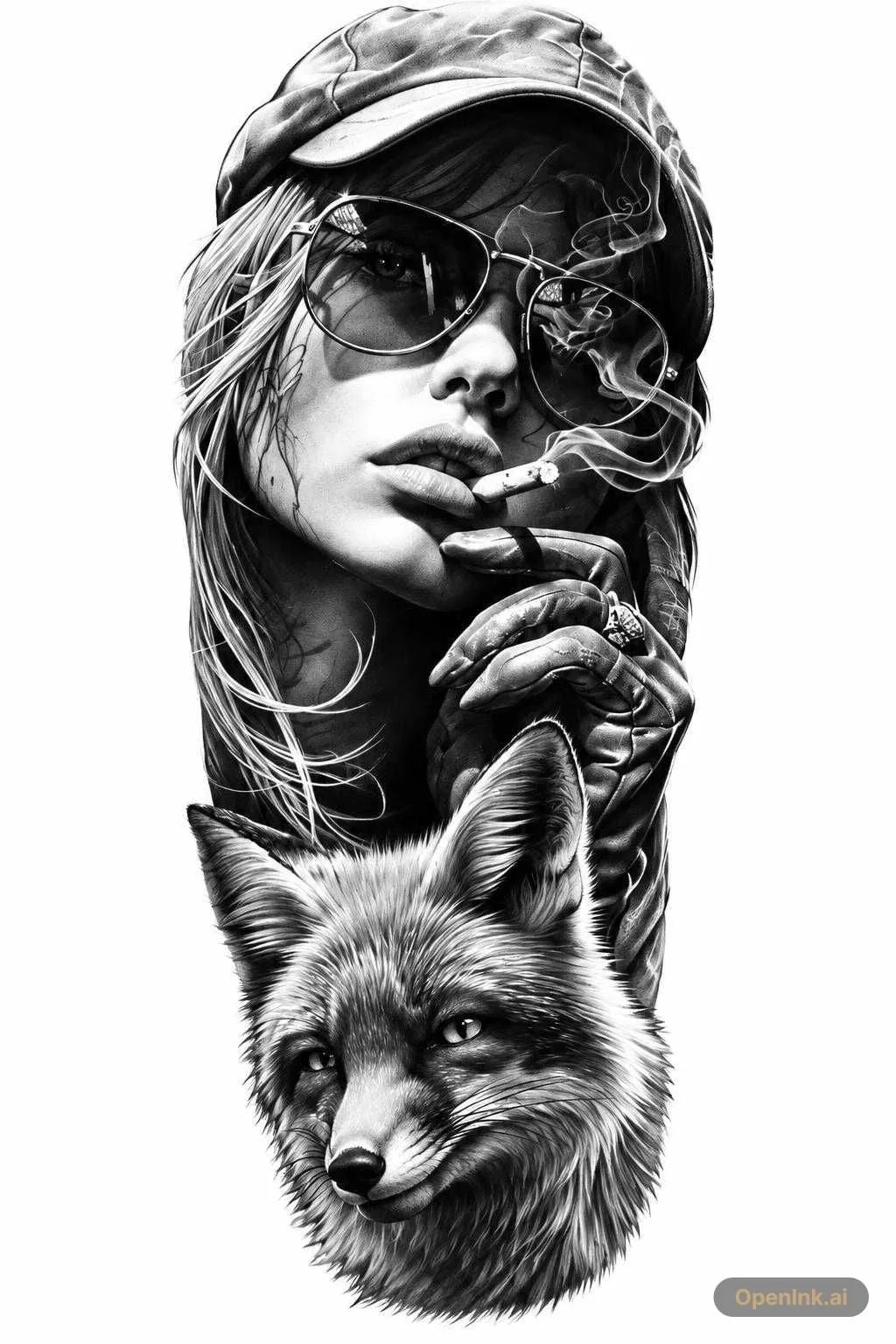 Tattoo stencil extracted from an image