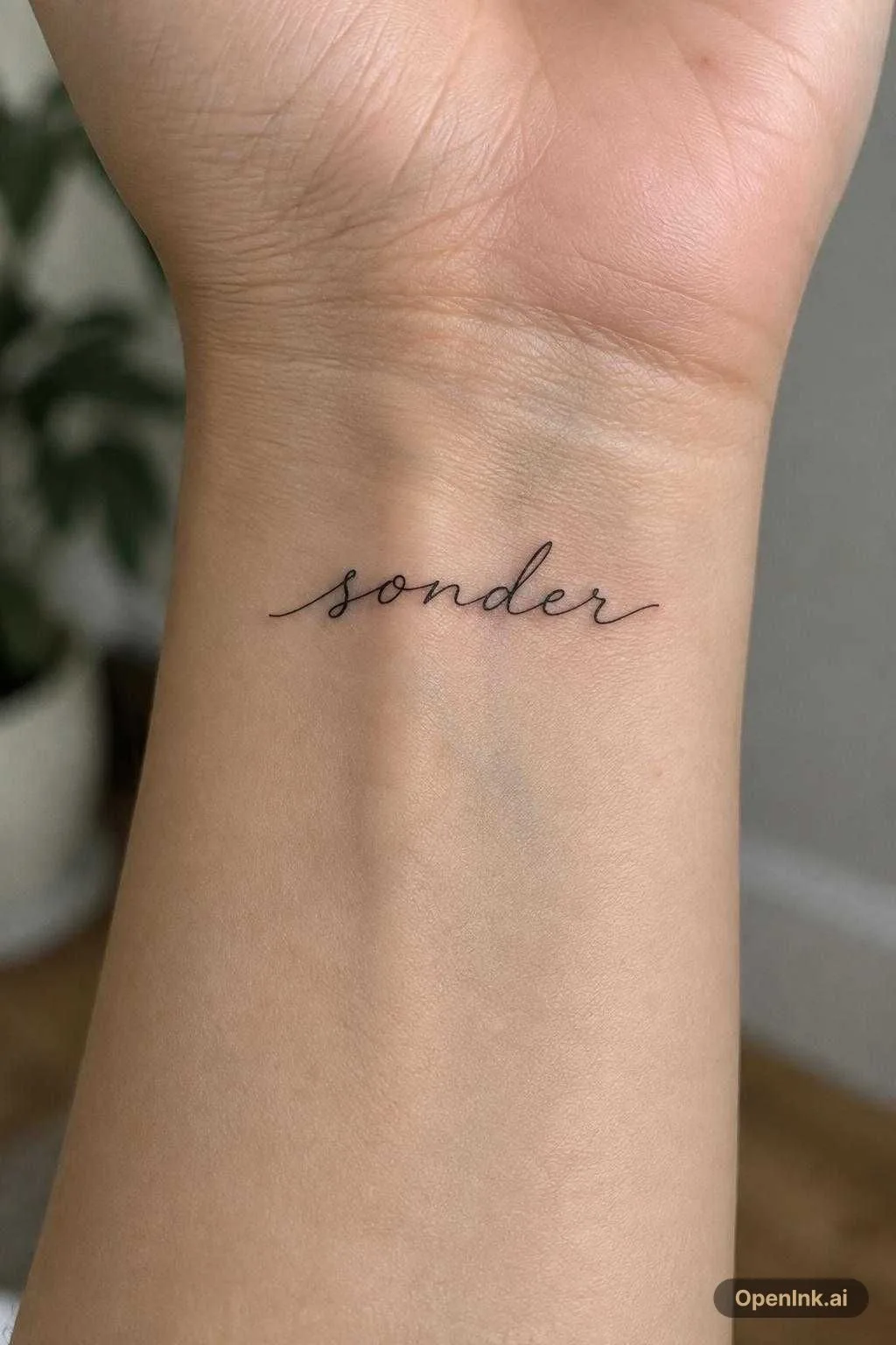 Word- “sonder” In Cursive writing