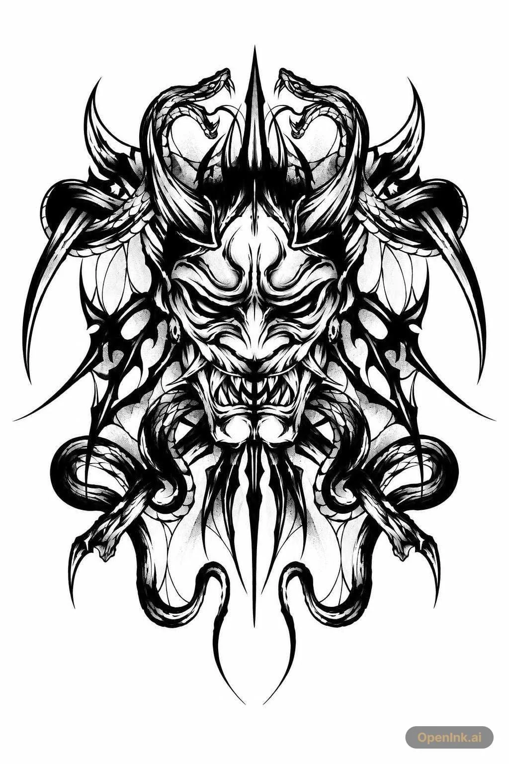 Tattoo stencil extracted from an image