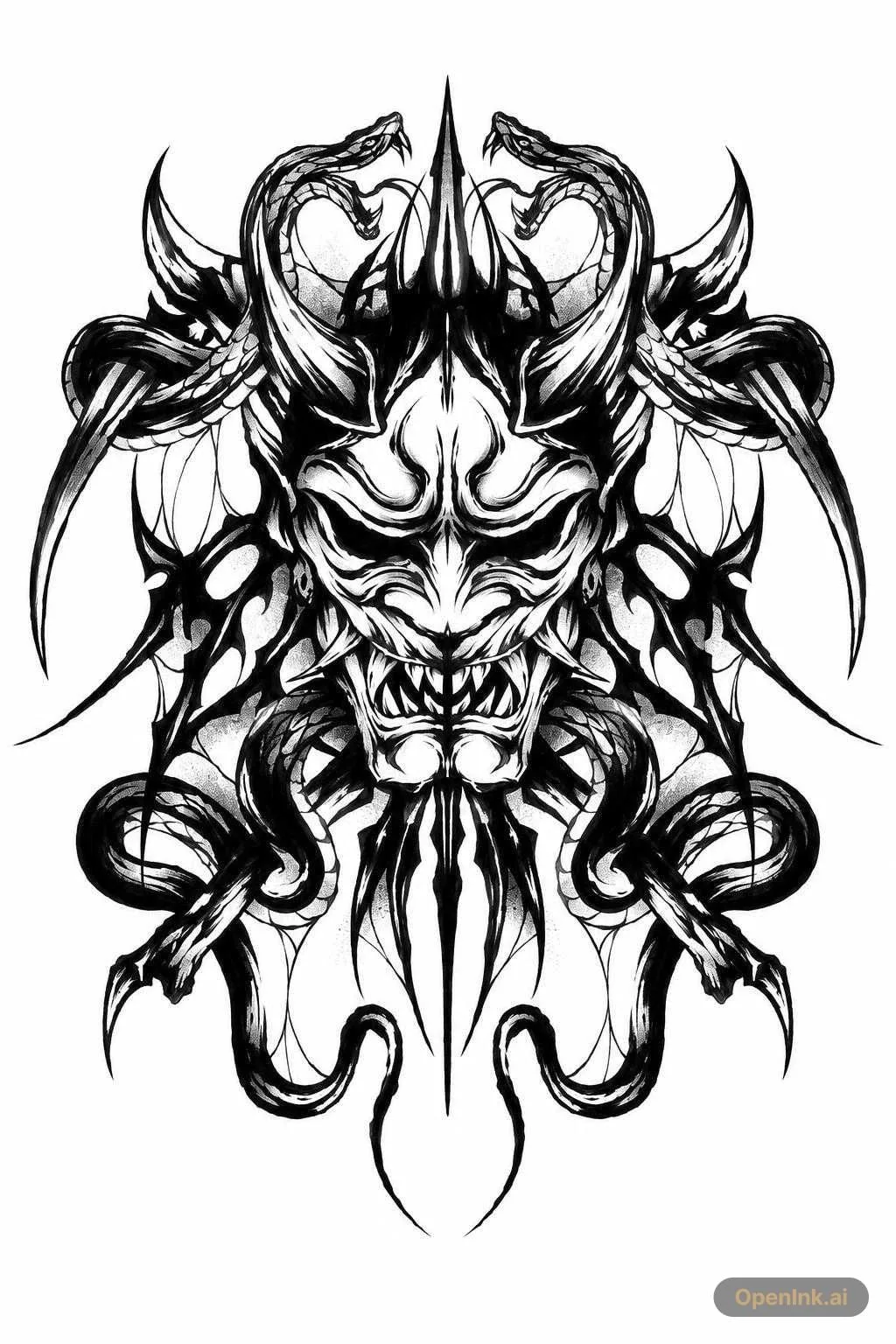 Tattoo stencil extracted from an image