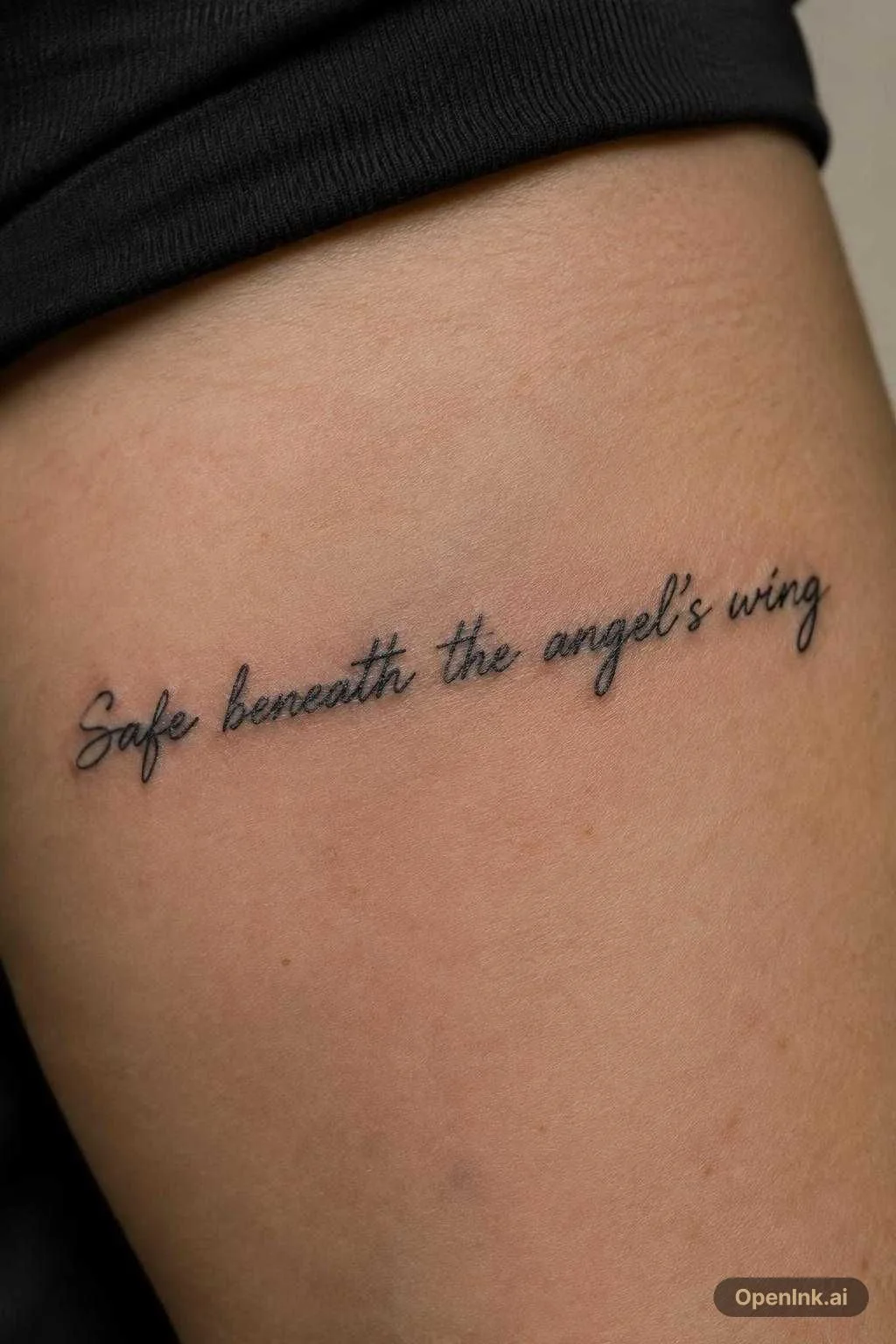 Safe beneath the angel’s wing