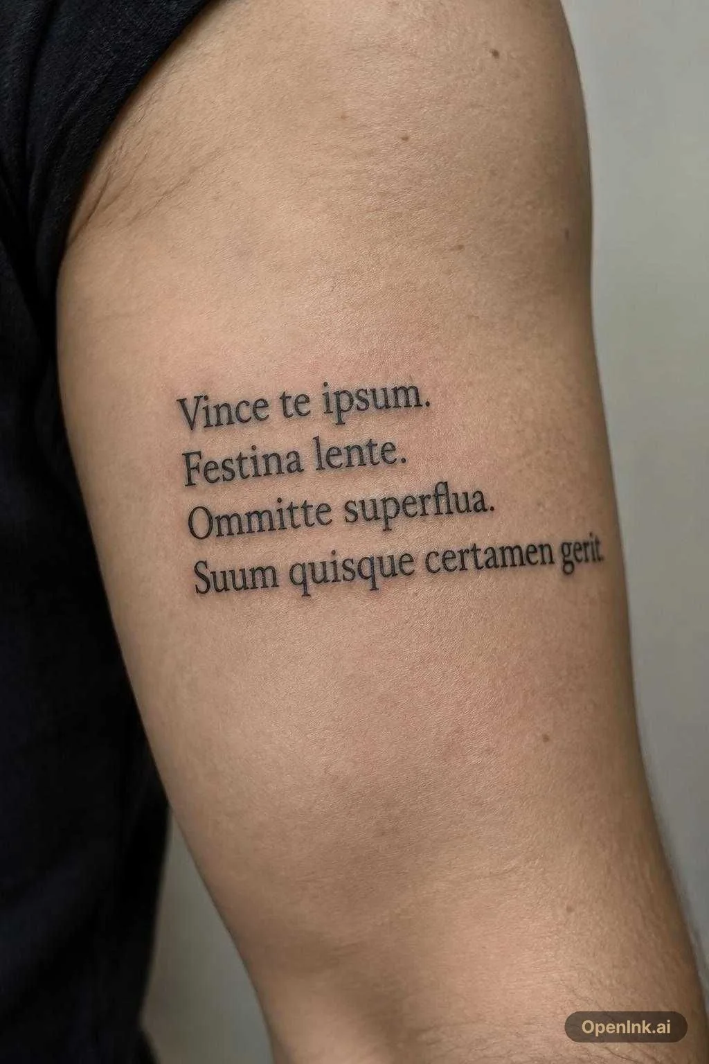 Vince te ipsum. Festina lente. Ommitte superflua. Suum quisque certamen g...