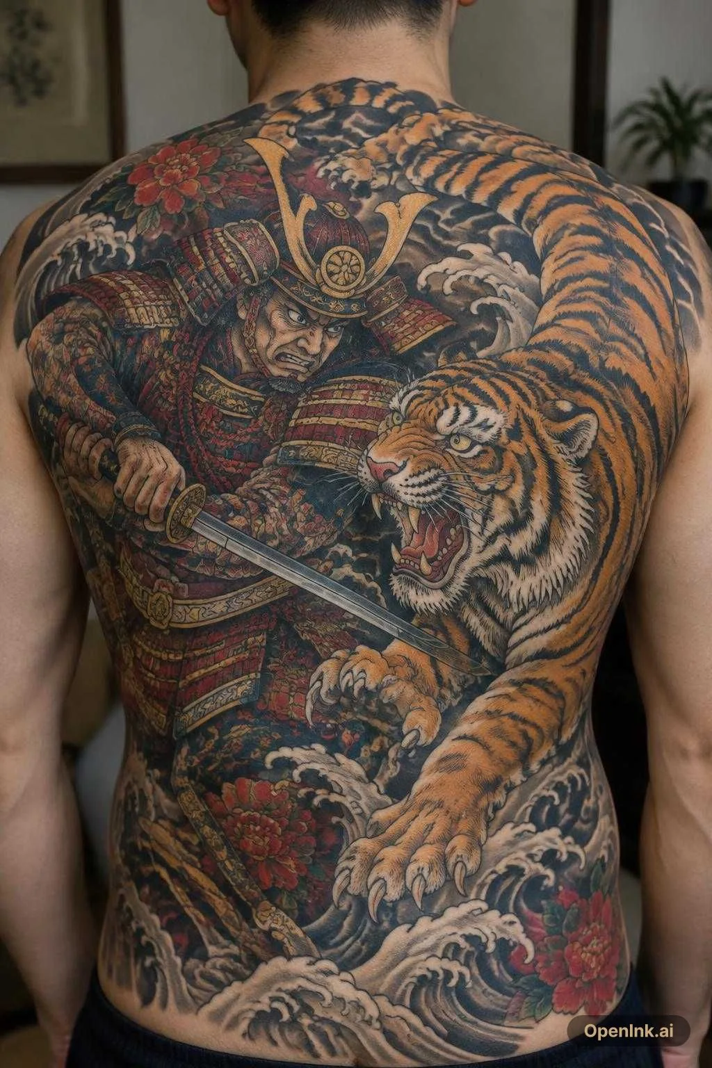 日本武士與猛虎