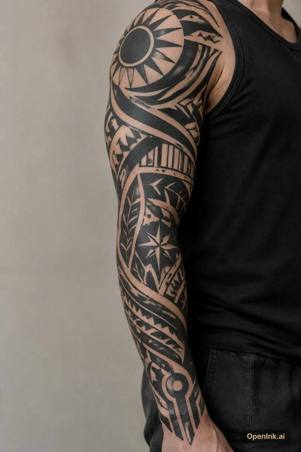 a stenvil of a sleeve