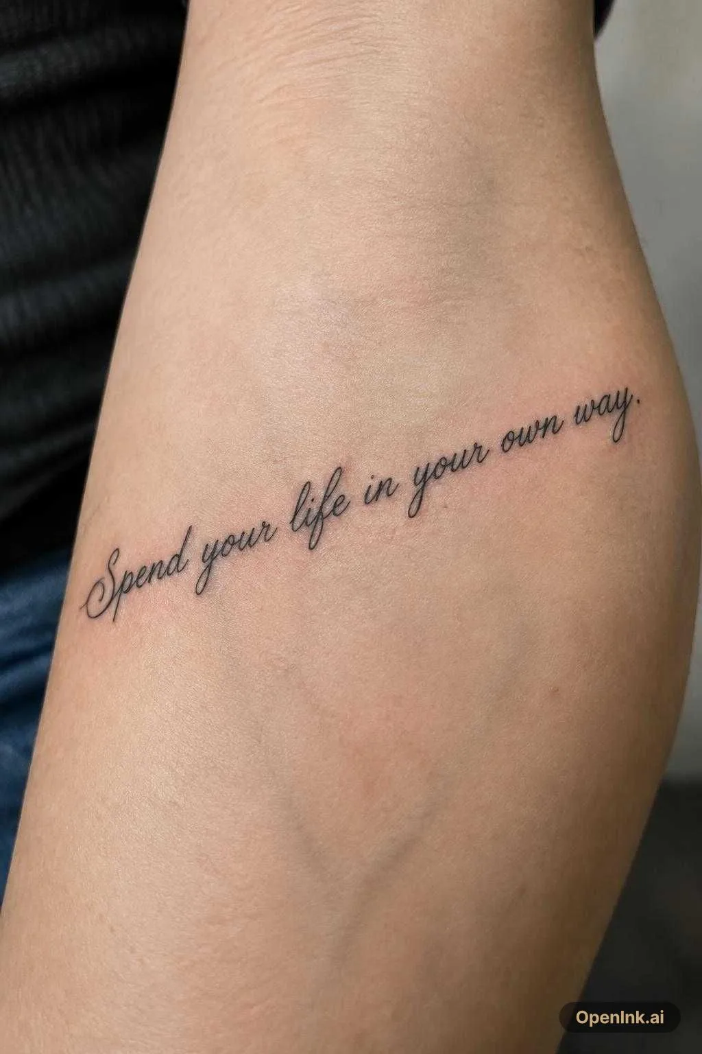 Spend your life in your own way.