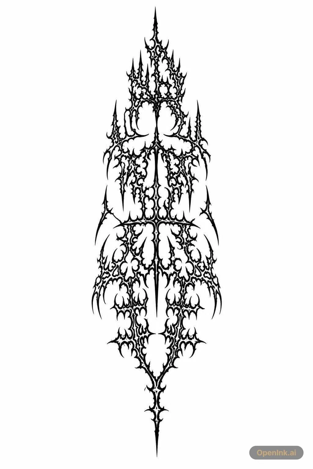 Tattoo stencil extracted from an image